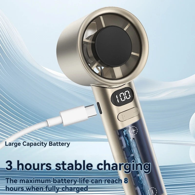 120 gear handheld small fan desktop USB charging turbo fan student