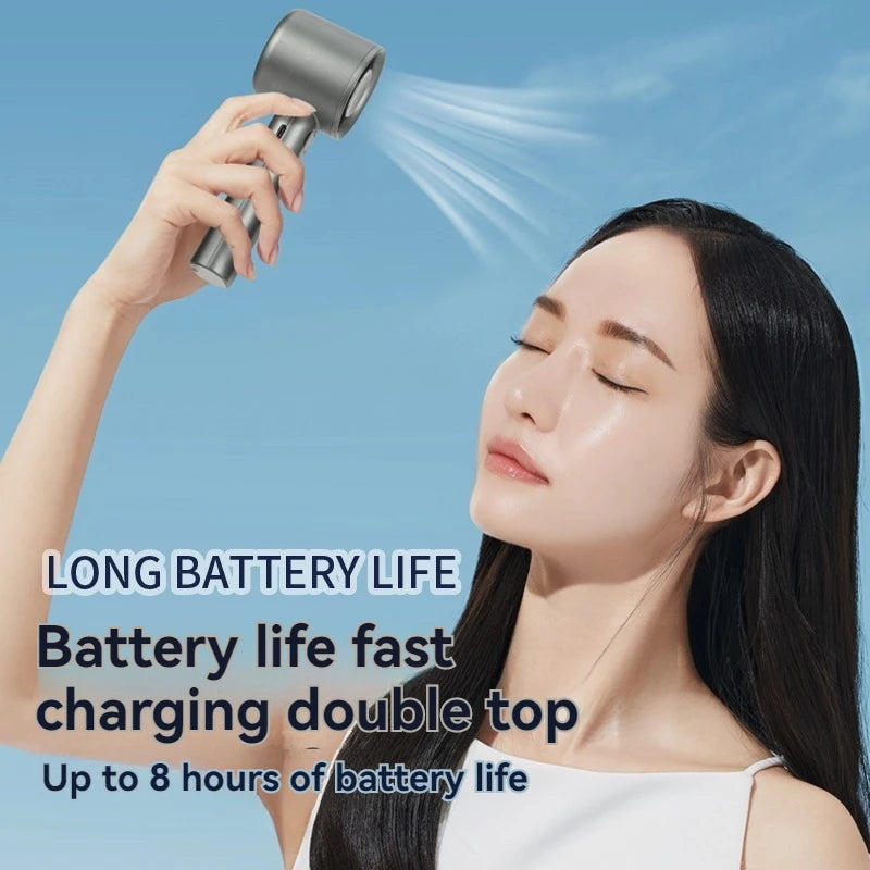 120 gear handheld small fan desktop USB charging turbo fan student
