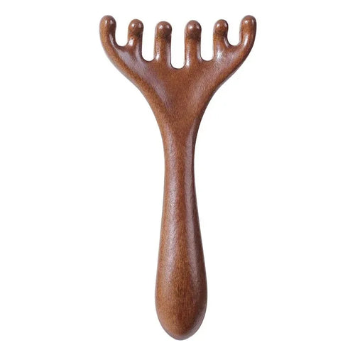 Lymphatic Contour Face Brush & Wooden Meridian Massage Comb