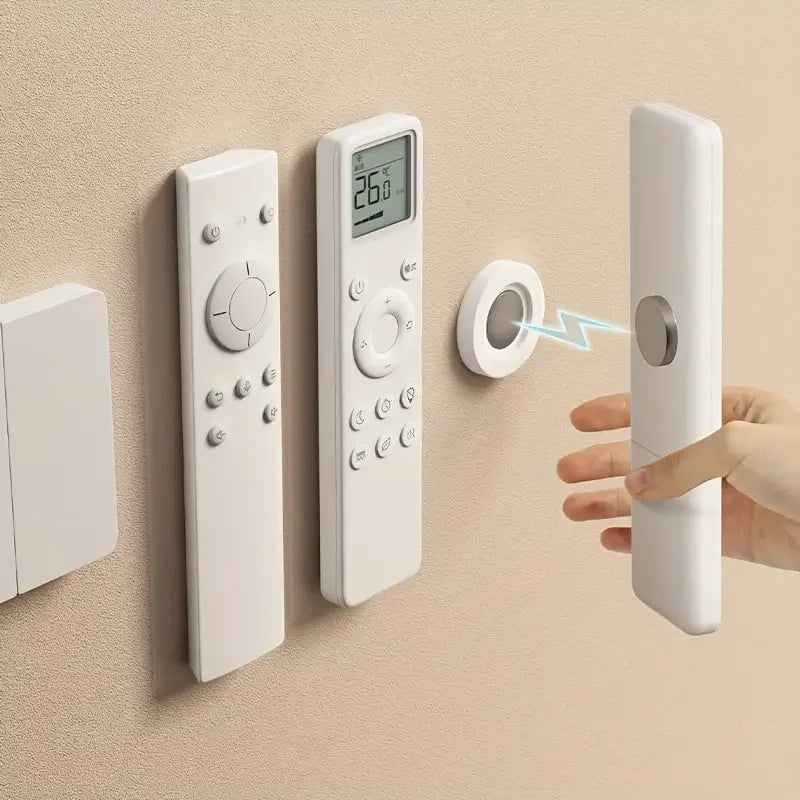 3pcs No Drill Magnetic Remote Holder - Wall Mount for TV/AC/DVD