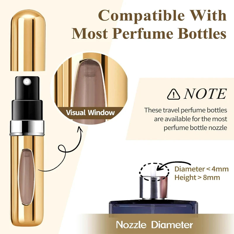 1/4Pcs 5ml Perfume Atomizer Portable Liquid Container for Cosmetics