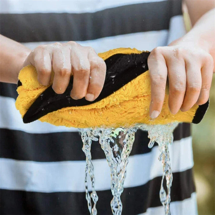 1/2/6pcs Microfiber Cleaning Towel Thicken Soft Drying Cloth Car Body