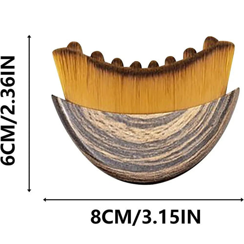Lymphatic Contour Face Brush & Wooden Meridian Massage Comb