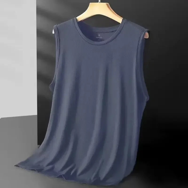2026 Men's Ice Silk Mesh Vest Lightweight Sports Summer Wear