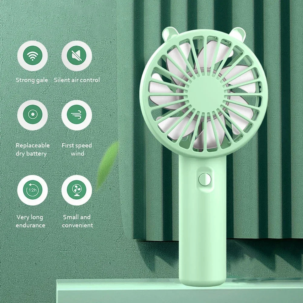 Portable Handheld Fan Small Cooling Fan USB Rechargeable Eyelash