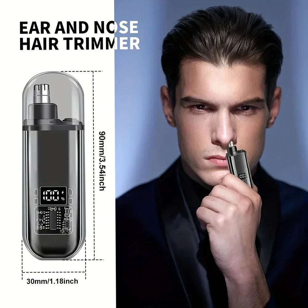 Nose Ear Hair Trimmer for Men - USB C Rechargeable Portable Fast