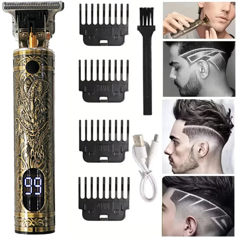 New！T9 Electric Hair Trimmer/Accessories | USB Professional Shaver |
