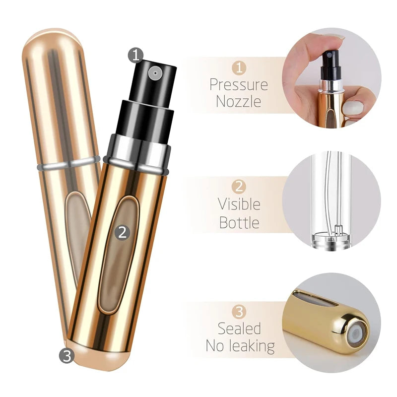 1/4Pcs 5ml Perfume Atomizer Portable Liquid Container for Cosmetics