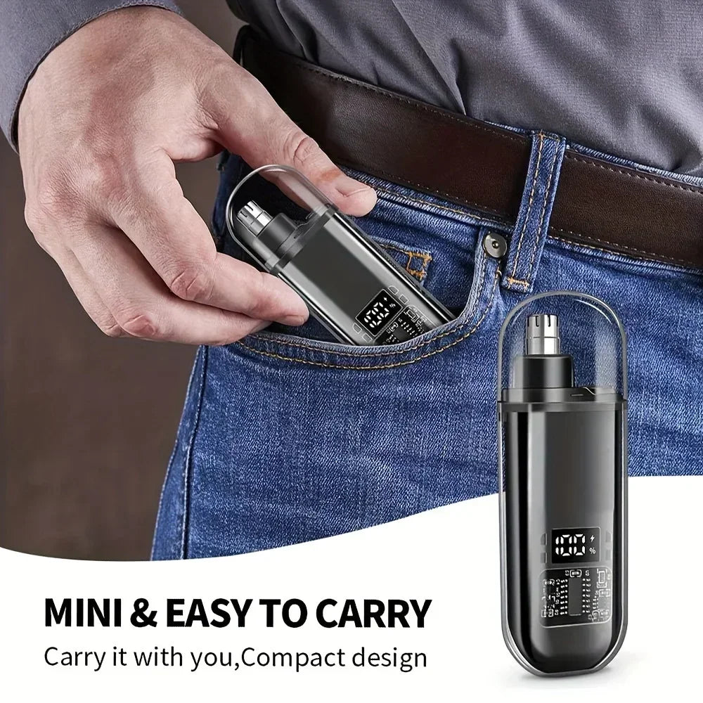 Nose Ear Hair Trimmer for Men - USB C Rechargeable Portable Fast