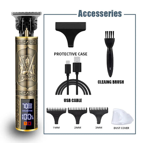 New！T9 Electric Hair Trimmer/Accessories | USB Professional Shaver |