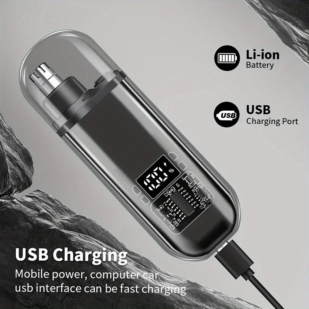 Nose Ear Hair Trimmer for Men - USB C Rechargeable Portable Fast