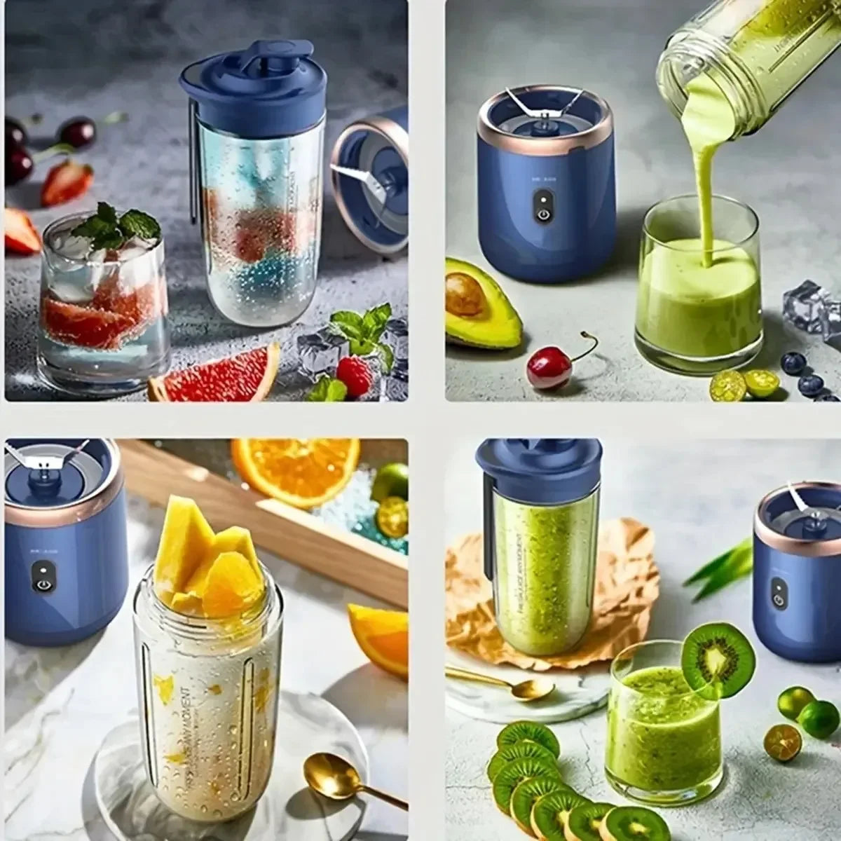 6 Color 400ml Portable USB Blender Electric Travel Juicer Cup For