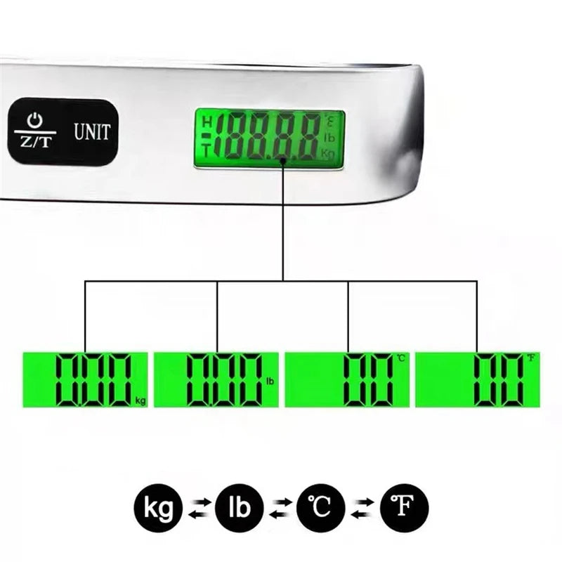 Portable Scale Digital LCD Display 110lb/50kg Electronic Luggage