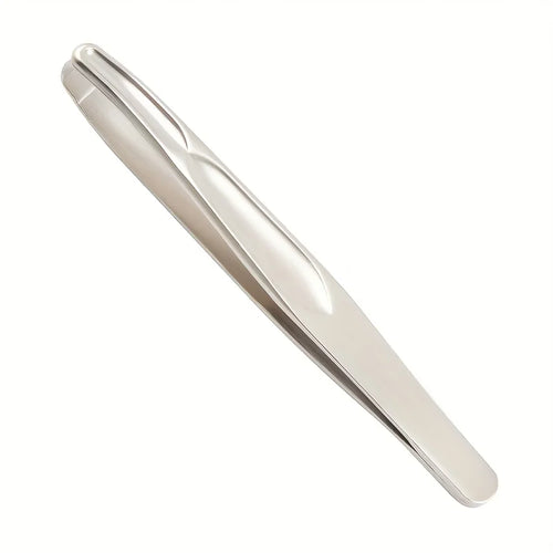 Premium Stainless Steel Round Head Tweezers for Eyebrow & Facial Hair