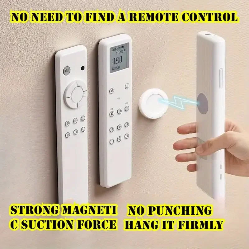 3pcs No Drill Magnetic Remote Holder - Wall Mount for TV/AC/DVD