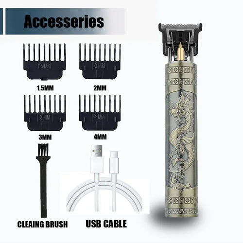 New！T9 Electric Hair Trimmer/Accessories | USB Professional Shaver |