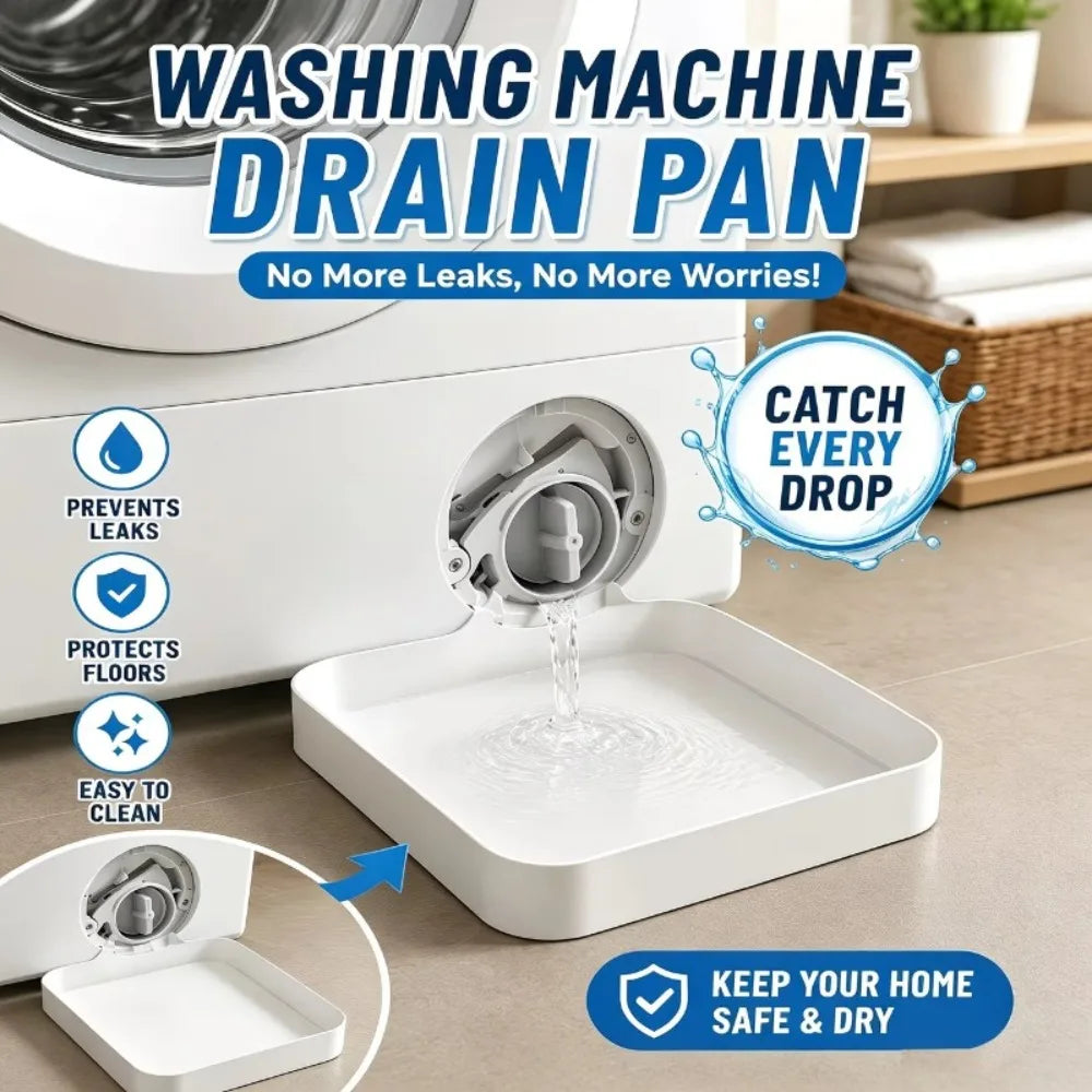 Washing Machine Drainage Tray, Water Catch Tray for Lint Filter