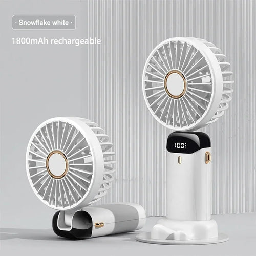 Portable Handheld Mini Fan Foldable Neck Hanging Fans 5 Speed USB