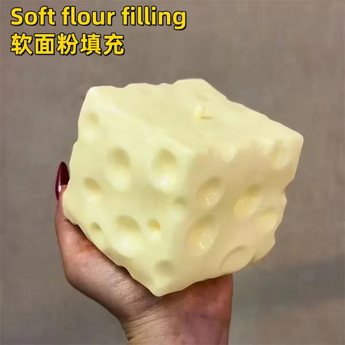 Jumbo Cheese Cube Stress Ball Big Cheese Squeeze Ball