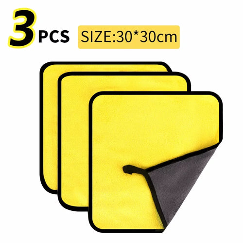 1/2/6pcs Microfiber Cleaning Towel Thicken Soft Drying Cloth Car Body