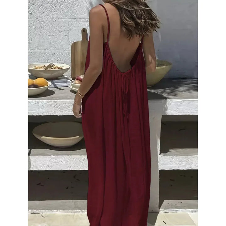 New Arrival Women's Strapless Backless Long Loose Home Dress