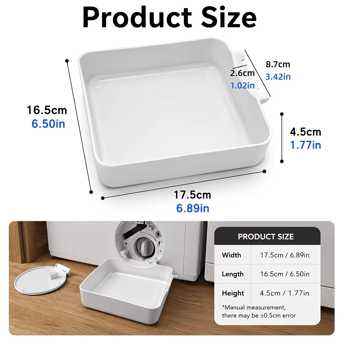 1pc Washing Machine Drain Tray, Effectively Preventing Overflow on