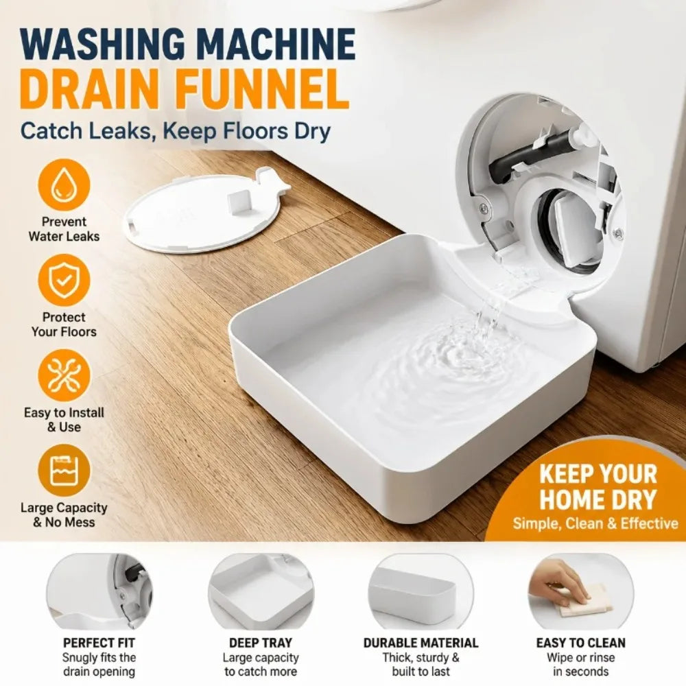 Washing Machine Drainage Tray, Water Catch Tray for Lint Filter
