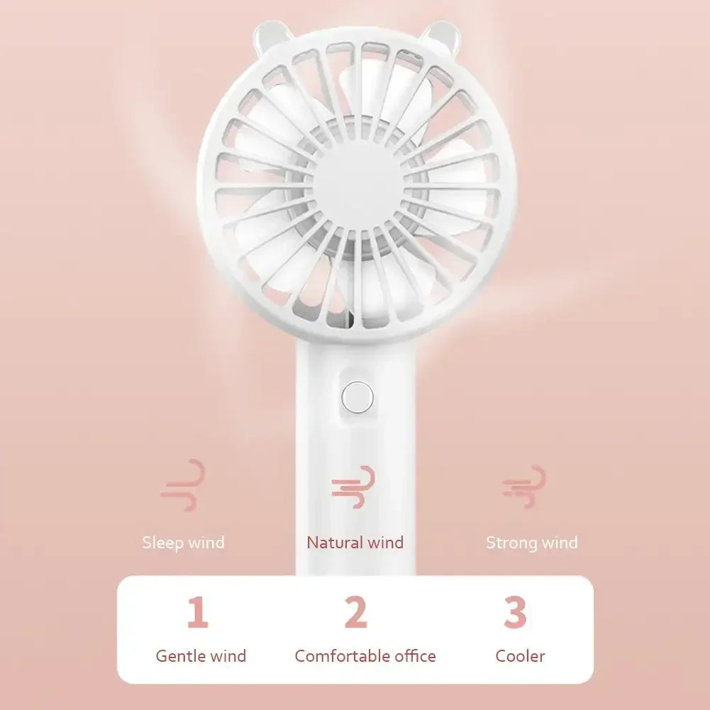Portable Handheld Fan Small Cooling Fan USB Rechargeable Eyelash