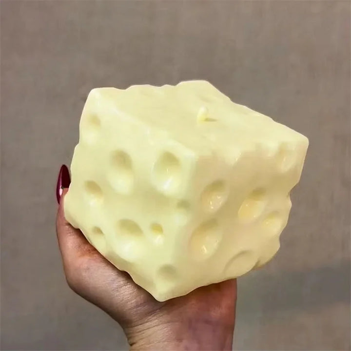 Jumbo Cheese Cube Stress Ball Big Cheese Squeeze Ball