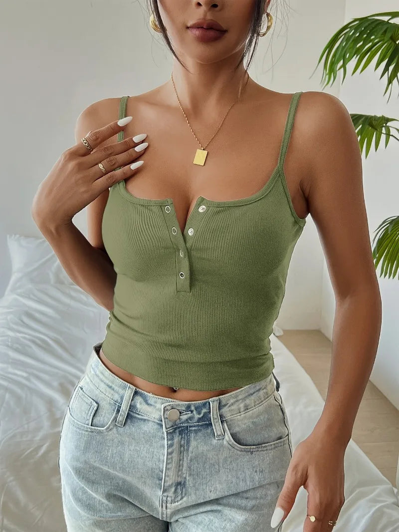 Women's Cropped Tops Spring and Summer Corset Korean Suspenders Vest