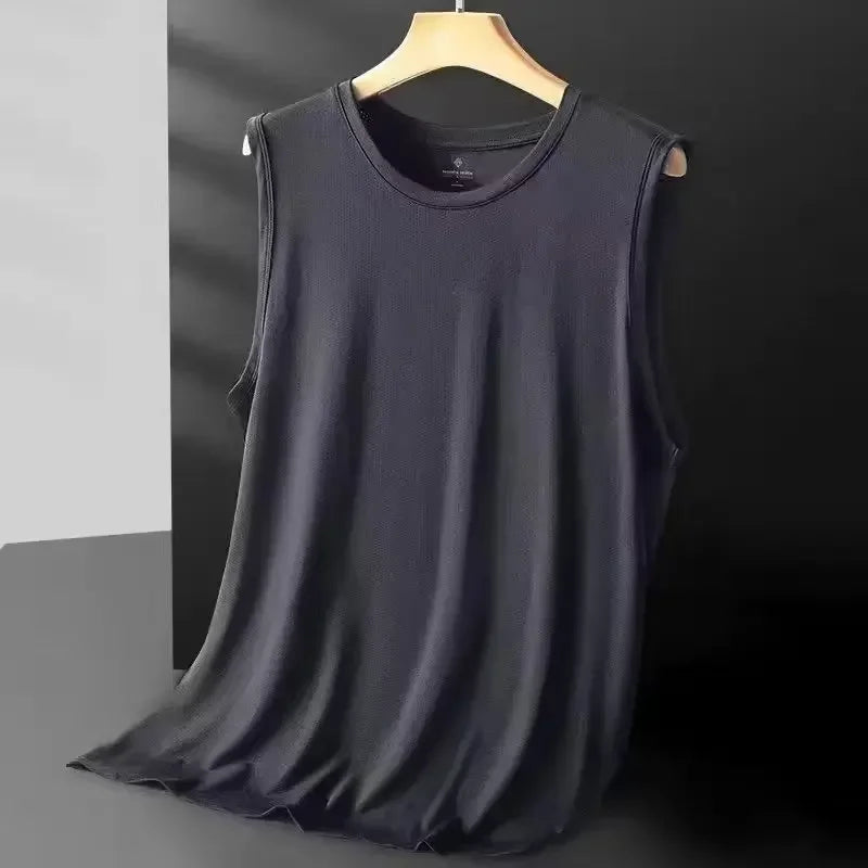 2026 Men's Ice Silk Mesh Vest Lightweight Sports Summer Wear