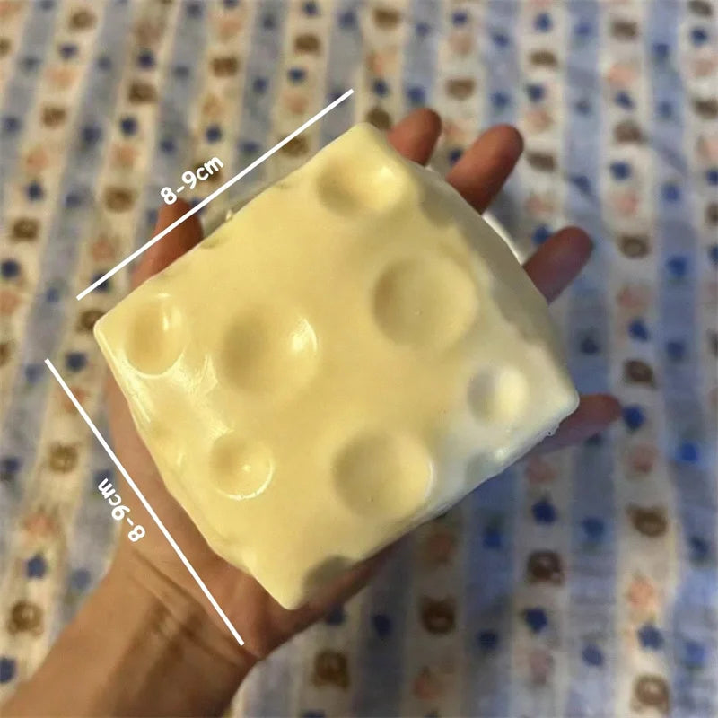 Jumbo Cheese Cube Stress Ball Big Cheese Squeeze Ball