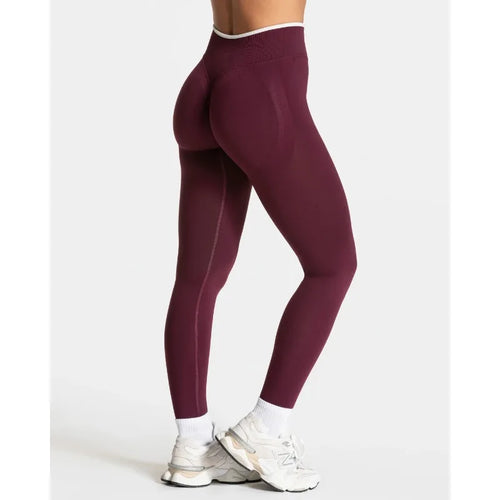 New Women's Color Blocking Yoga Leggings Seamless Knited Tights High
