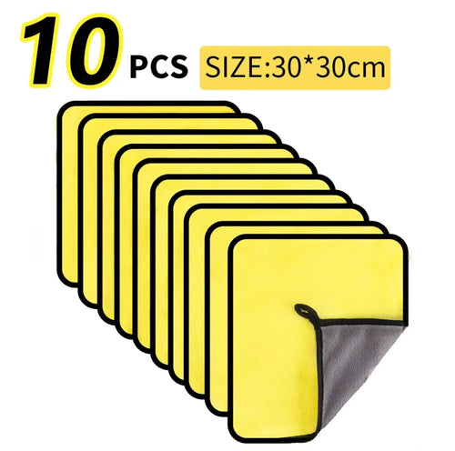 1/2/6pcs Microfiber Cleaning Towel Thicken Soft Drying Cloth Car Body