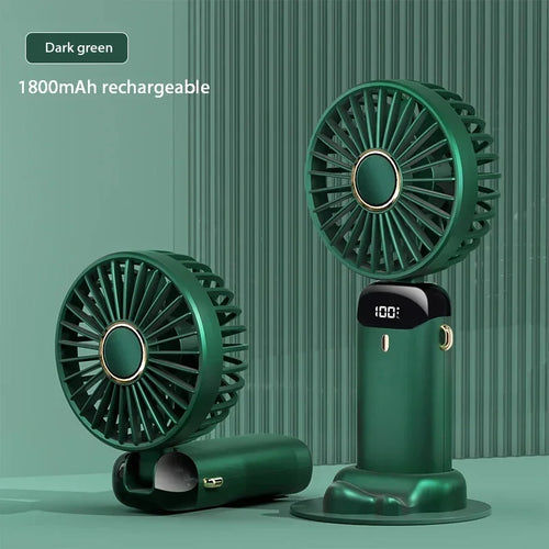 Portable Handheld Mini Fan Foldable Neck Hanging Fans 5 Speed USB