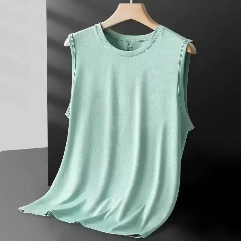 2026 Men's Ice Silk Mesh Vest Lightweight Sports Summer Wear