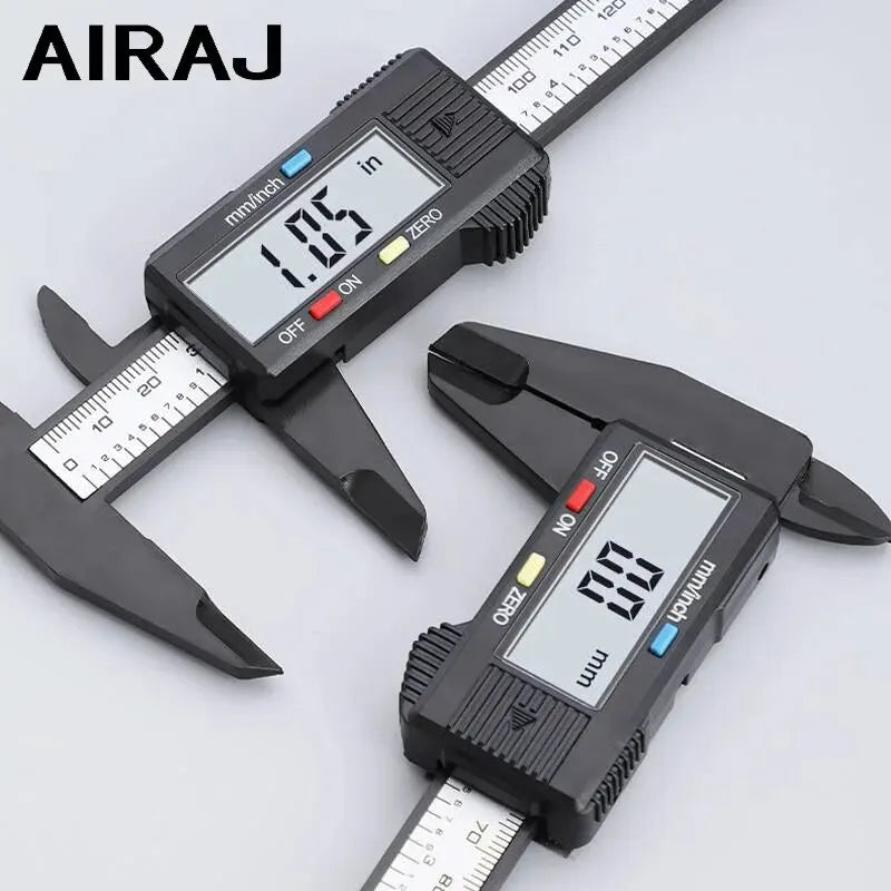 AIRAJ Vernier Caliper Plastic Digital Caliper, Inch Metric Fraction