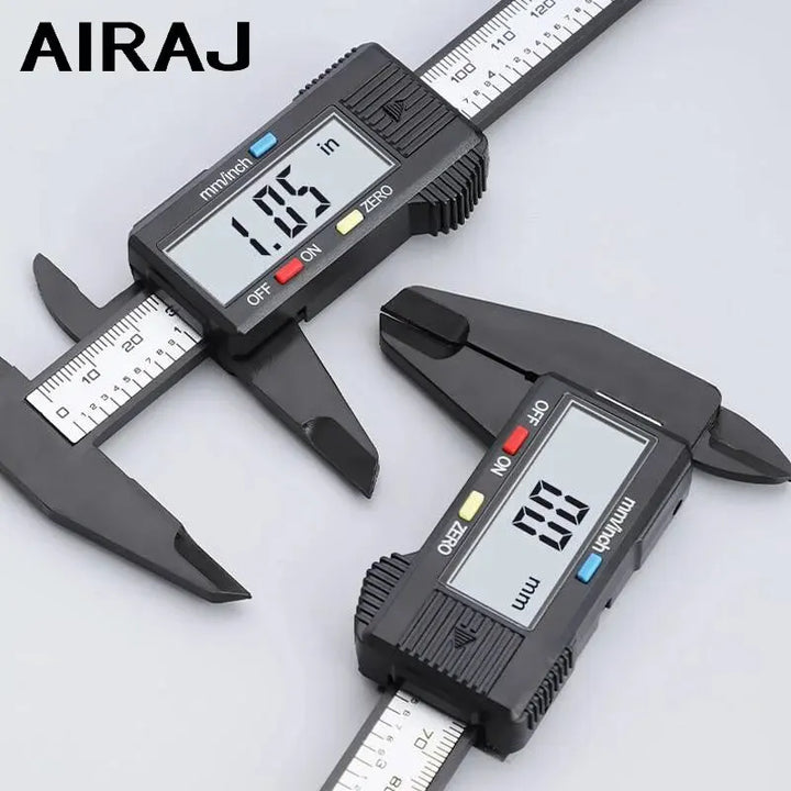 AIRAJ Vernier Caliper Plastic Digital Caliper, Inch Metric Fraction