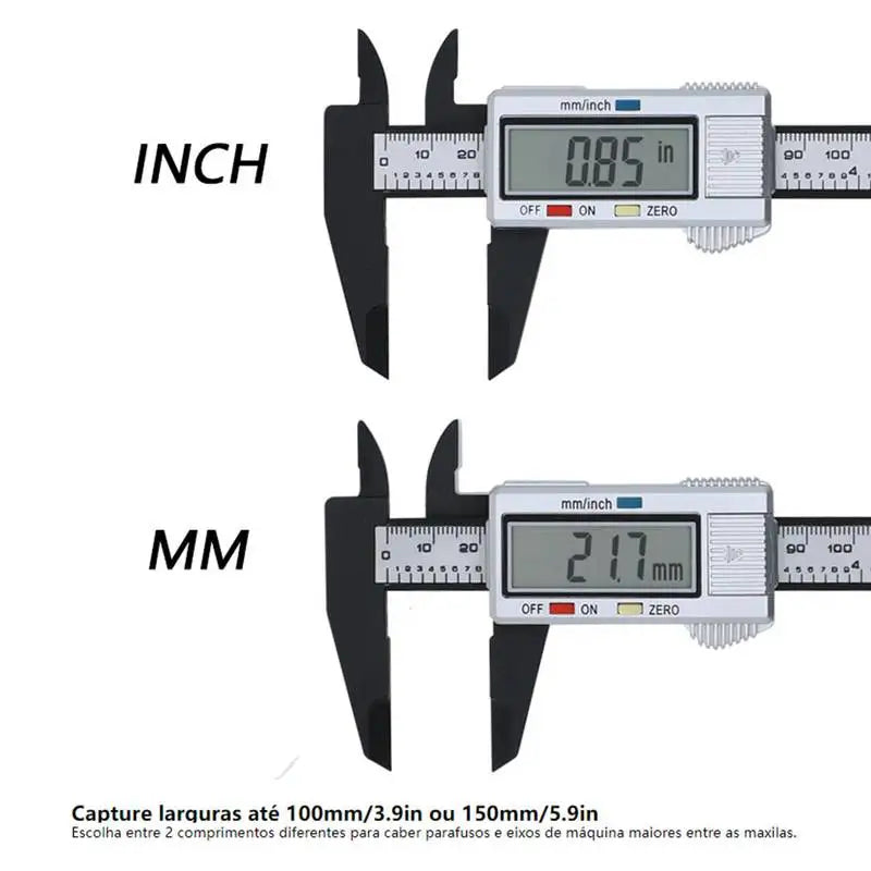 AIRAJ Vernier Caliper Plastic Digital Caliper, Inch Metric Fraction
