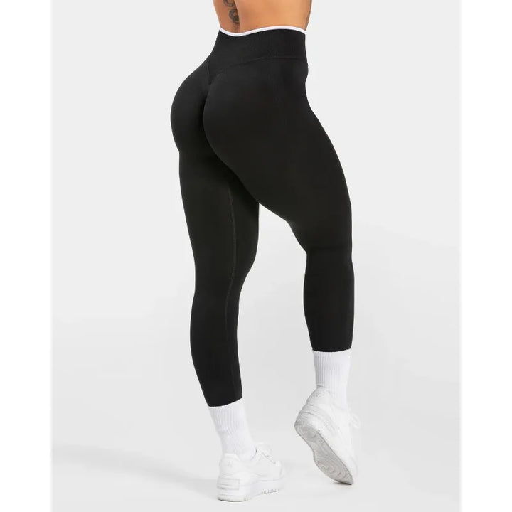 New Women's Color Blocking Yoga Leggings Seamless Knited Tights High