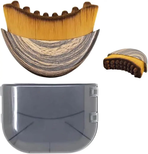 Lymphatic Contour Face Brush & Wooden Meridian Massage Comb