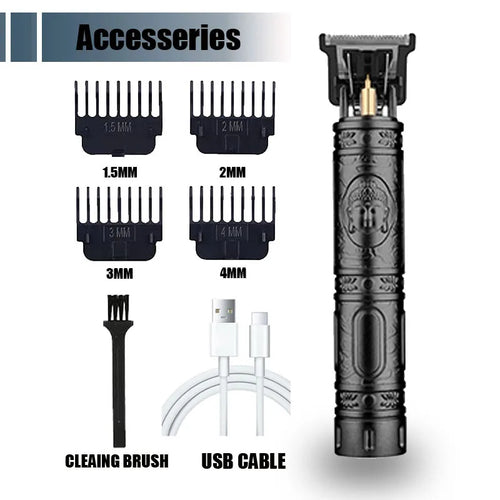 New！T9 Electric Hair Trimmer/Accessories | USB Professional Shaver |