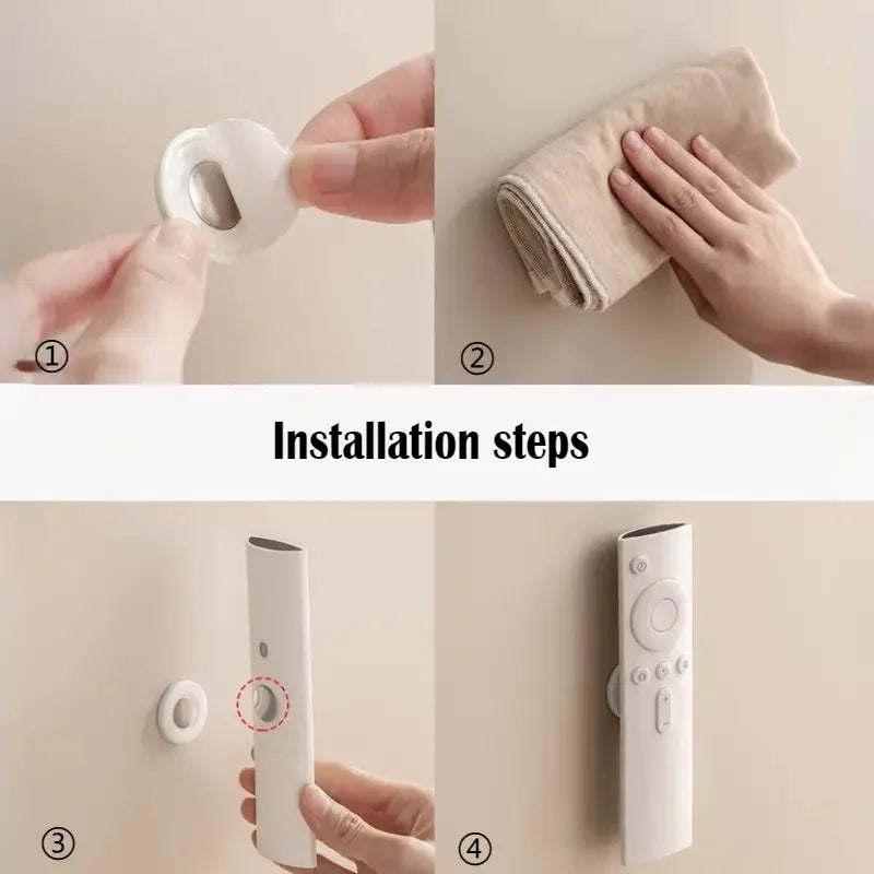 3pcs No Drill Magnetic Remote Holder - Wall Mount for TV/AC/DVD
