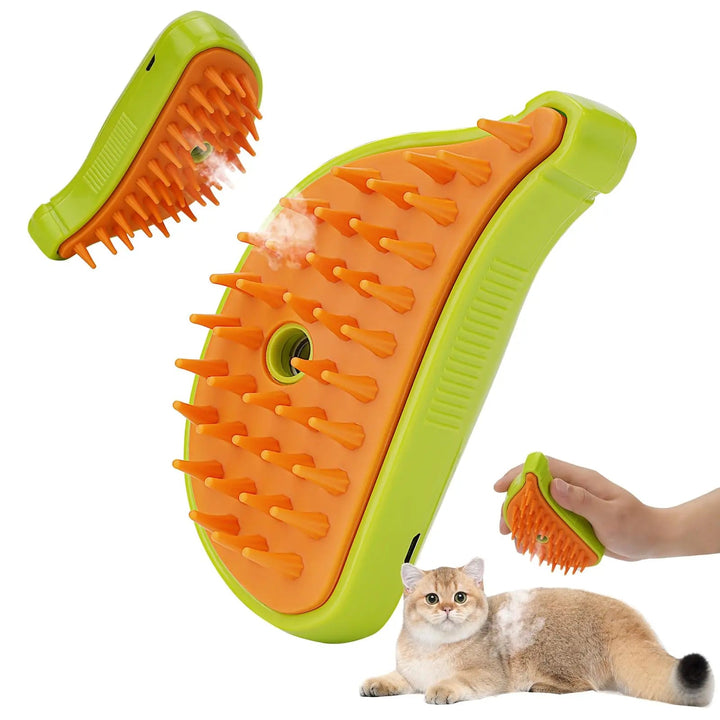 3 In 1 Pet Steam Brush - Steamy Spray Massage